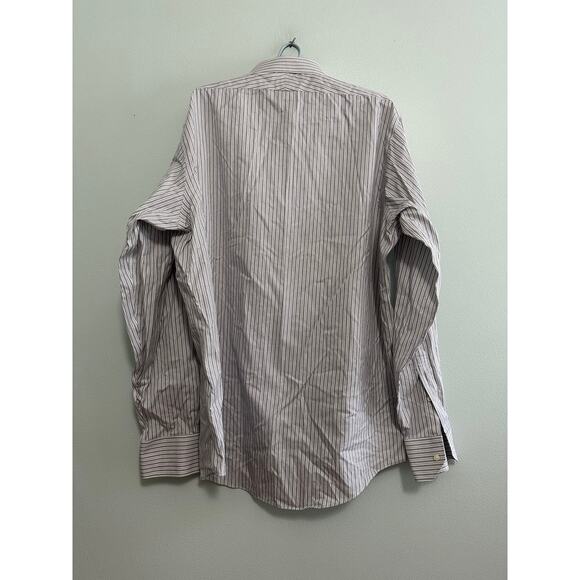 Brooks Brothers gray striped Milano button down size 17 - Picture 3 of 7